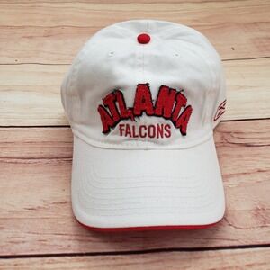 Atlanta Falcons Hat Cap Mens Strap Back  White Red NFL‎ Football Logo Reebok NEW